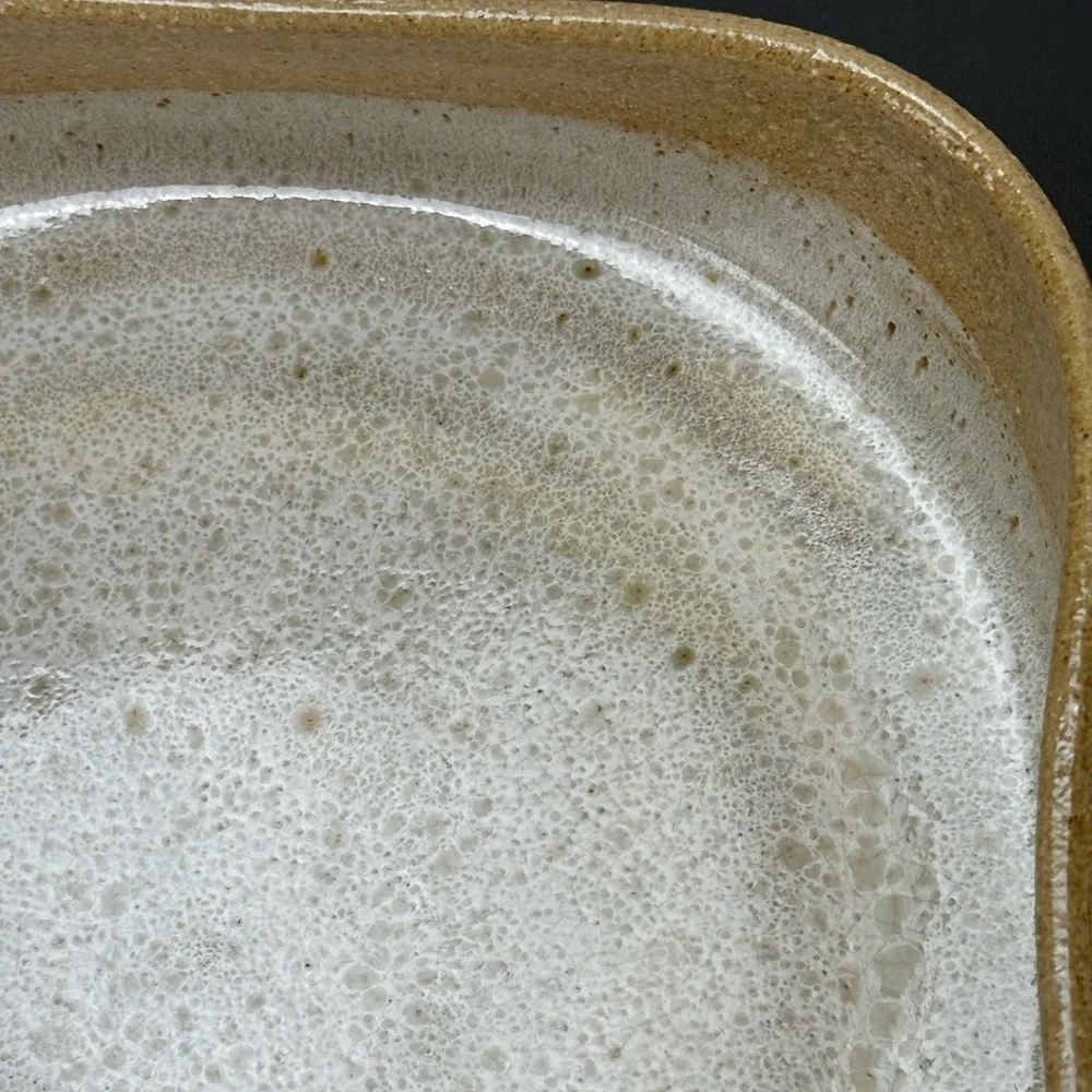 Vtg Devica Studio Art Pottery Baking Dish Made‎ in Portugal Speckled Earthenware